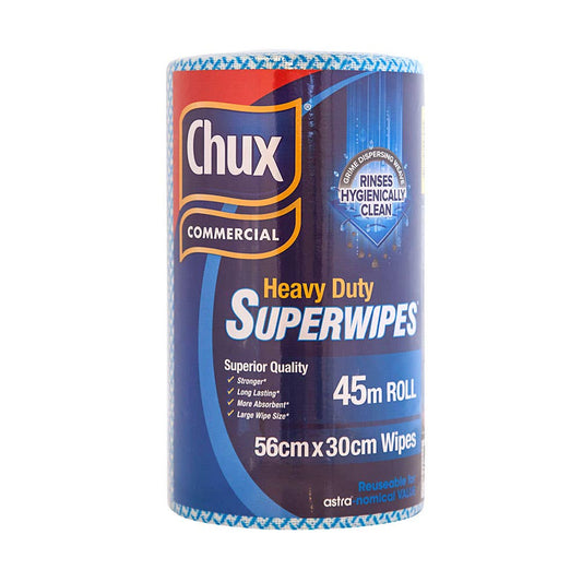 Chux&reg; Heavy Duty Superwipes&reg; Blue 300mm x 45m 60010683 9305B