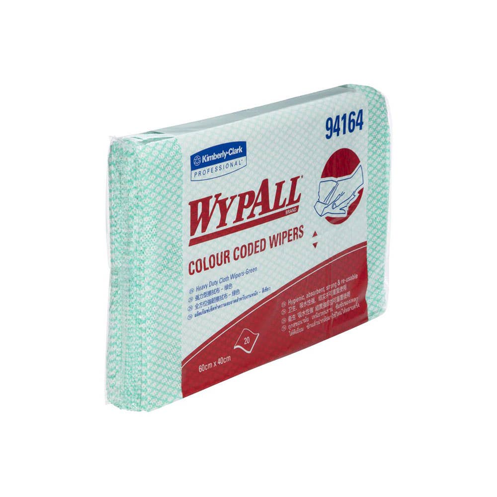 Heavy Duty Green Wipes 20 Sheets 12 Pk 600 x 400mm 32000083 94164