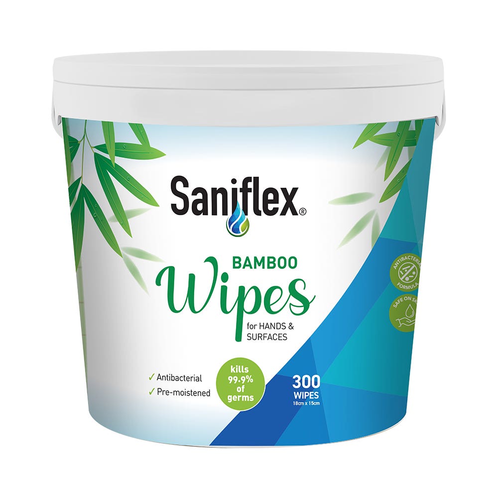 Bamboo Eco Wipes For Hands & Surfaces 300 Pack 40052841 SEW300