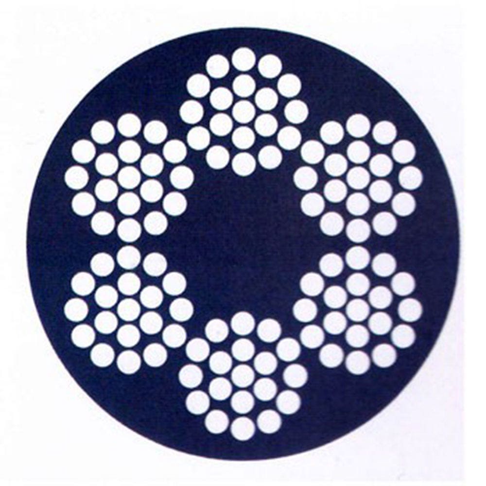 Wire Rope PVC Coated Galvanised Fibre Core 6/19 3.5mm Blue 91280098 706030AC
