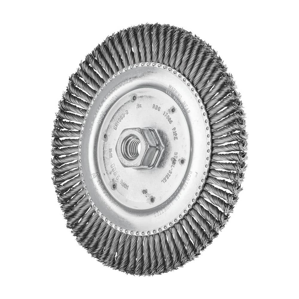 Wire Wheel Steel Twist Knot Pipeliner 9900rpm 178 x 14mm Thread Pferd 92668039 43303805