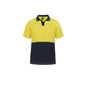 Polo Hi Vis Two Tone S/S Micromesh  With Pocket  Yellow/Navy 2XL_40030462_WSP201_Y/N_2XL