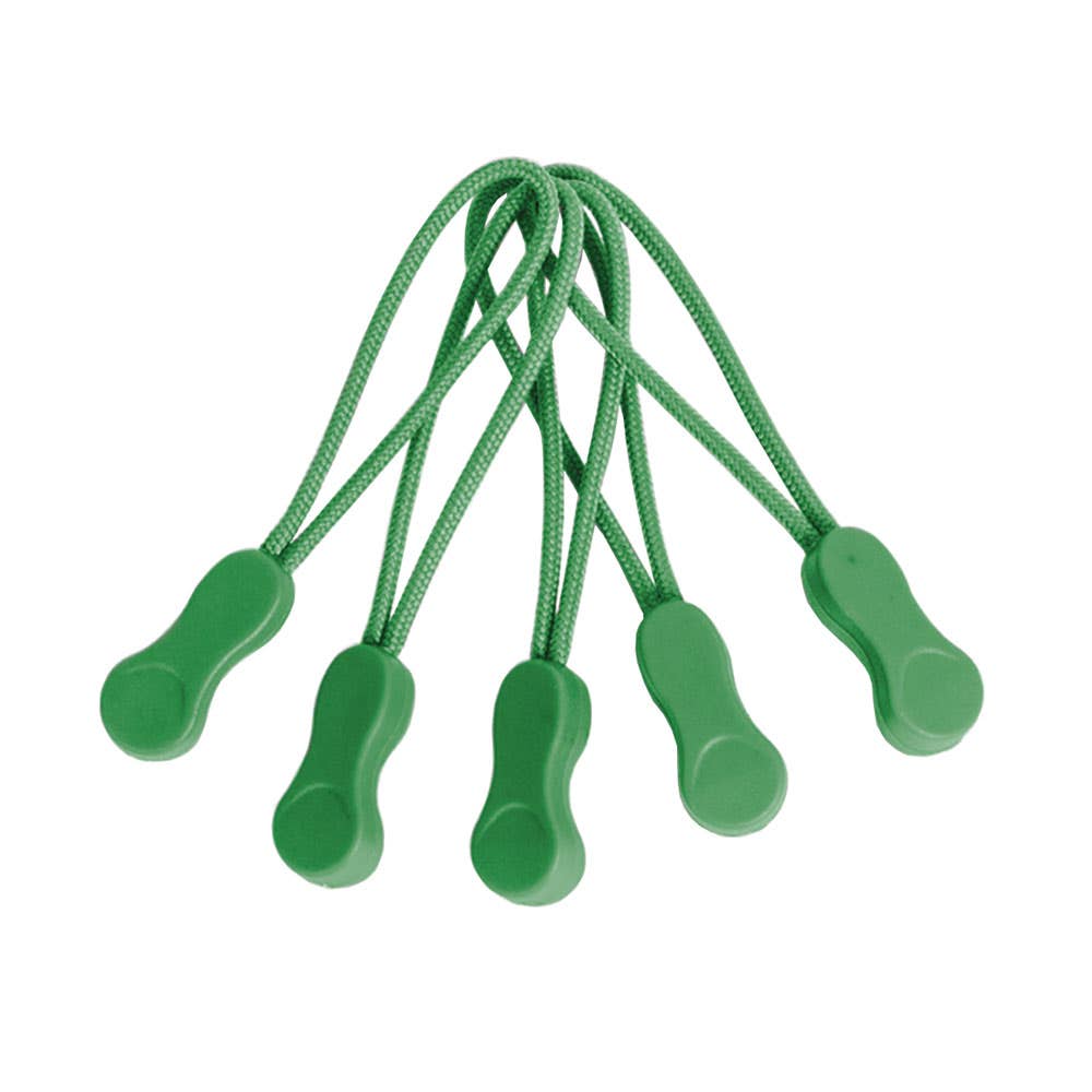 Zippies Toggle Green Suits All Eyelet Head Zippers Pk 5 410182 J744-GRN