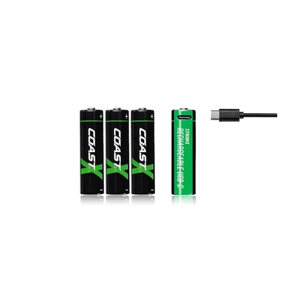 Battery Zithion-X AA Rechargeable USB-C Batteries - 4 PACK   Green ZXAA_40064070_ZXAA