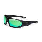 Mercuro Polarised Safety Glasses Green Flash Lens Black Frame 500741 PSSMERCP10