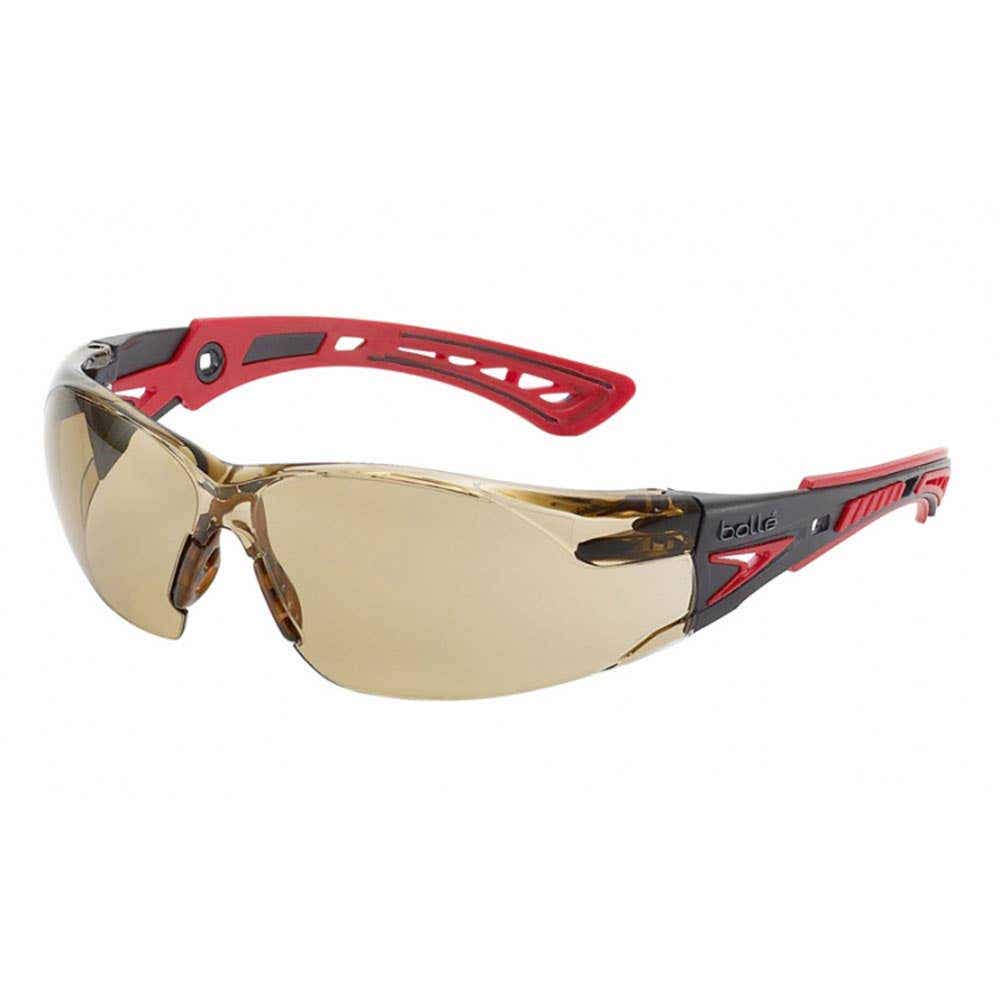 Rush+ Safety Glasses Bronze Lens Red/Grey Frame 180649 1662310