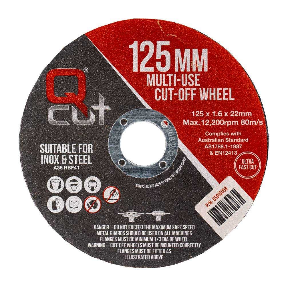 Cut-Off Disc Multi-Purpose Flat 125 x 1.6mm 65010058 CD125A1.6