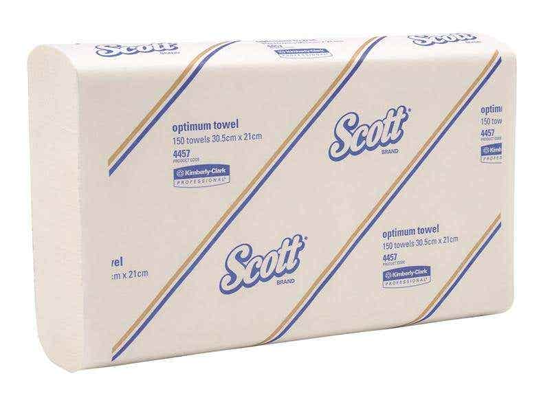 Optimum Hand Towels White 305 x 210mm 16 Pk 90610035 4457