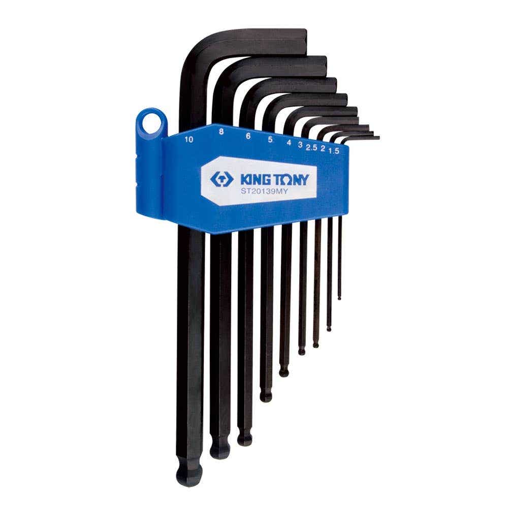 Hex Key Set Ball End Long Metric Black 1.5 - 10mm 9 Piece 64810242 ST20139MY