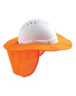 Hard Hat Brim With Neck Flap Detachable Cotton Orange 1443005 EHC740OR