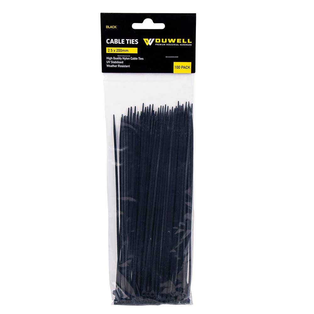 UV Resistant Cable Tie 200 x 2.5mm 100 Pk 35600202 CTB25200