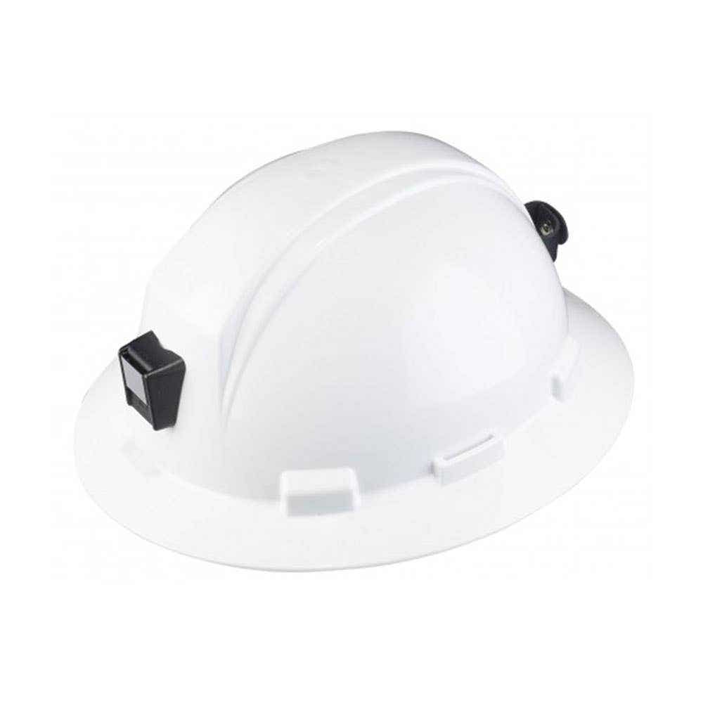 Full Brim Unvented Hard Hat with Poly Lamp Bracket White 90070120 AT010704149