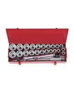Socket & Ratchet Set 3/4'' Drive Metric/Imperial 12 Point 26 Piece 31770001 6226CR