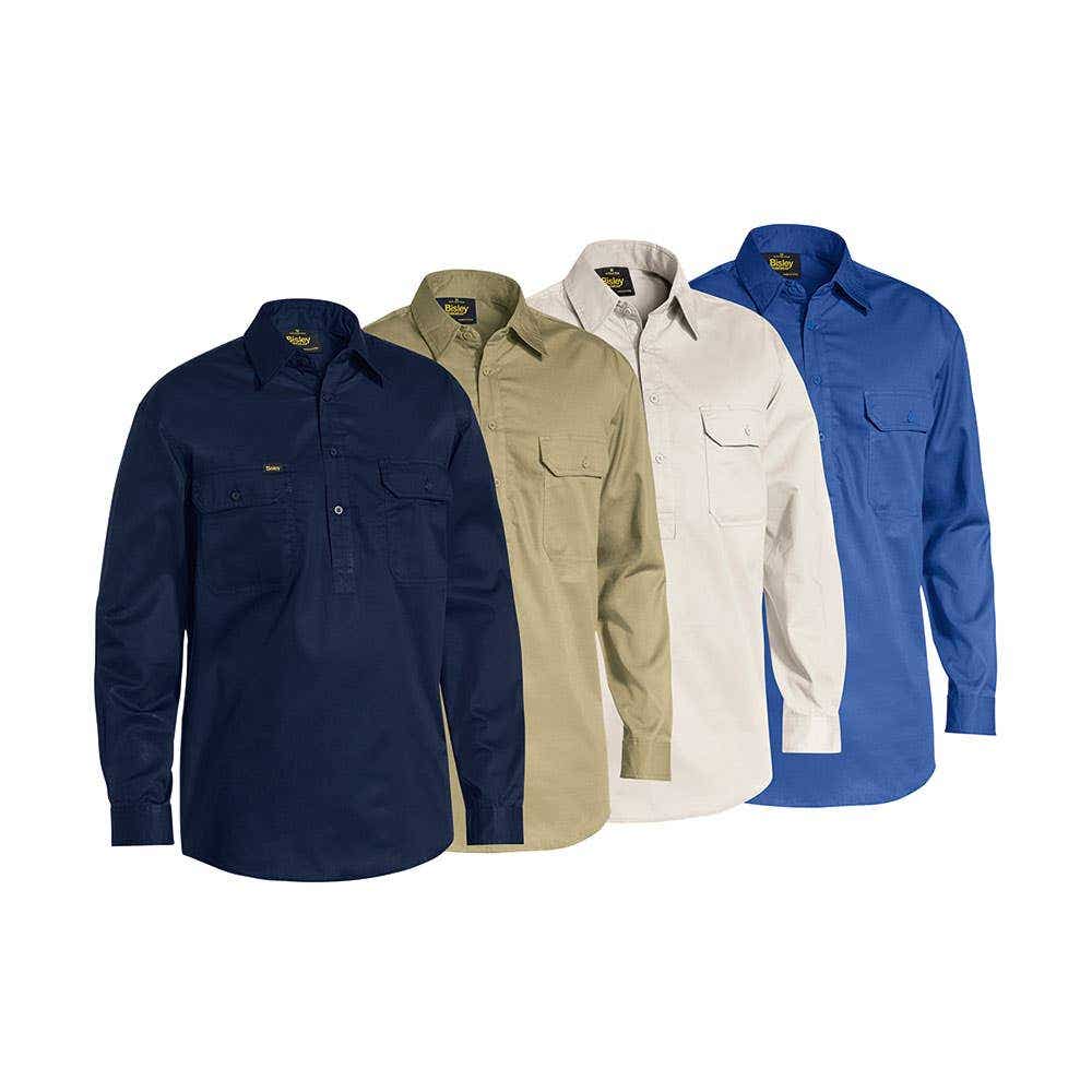 BSC6820 Closed Front Cool Drill Shirt 155gsm BSC6820