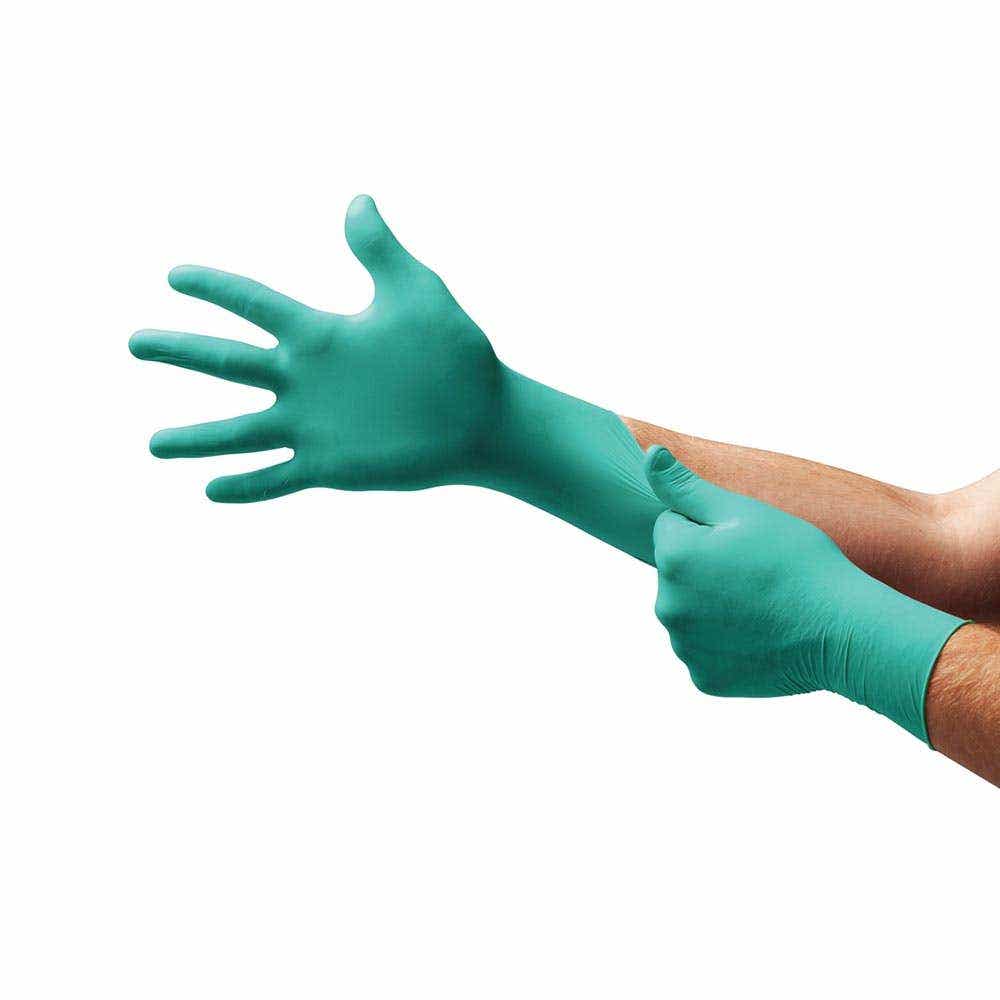 TouchNTuff&reg; 92-500 Disposable Nitrile Powdered Gloves Pk 100 92500