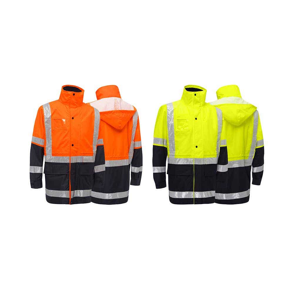 AKJ4975HT Hi-Vis 4 In 1 Taped Rain Jacket AKJ4975HT