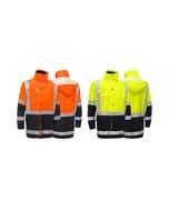 AKJ4975HT Hi-Vis 4 In 1 Taped Rain Jacket AKJ4975HT