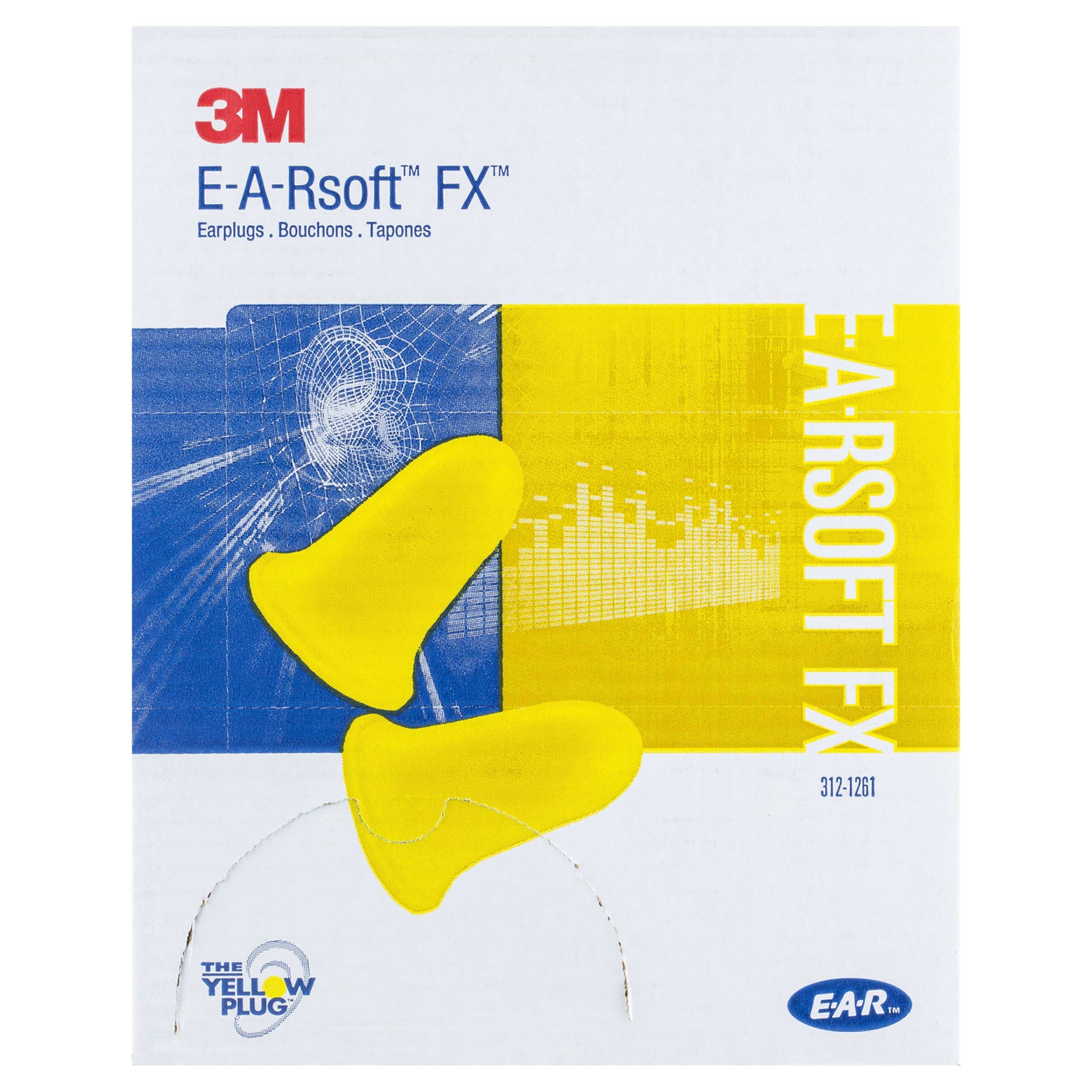 E-A-Rsoft&trade; FX Hi-Vis Uncorded Earplugs Class 5 200 Pairs 188022 7000029951