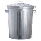 Galvanised Metal Rubbish Bin With Lockable Lid 55L 4325001 165963