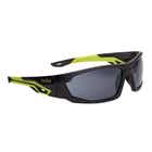 Mercuro Safety Glasses Smoke Lens Black/Green Frame 40015335 MERPSF