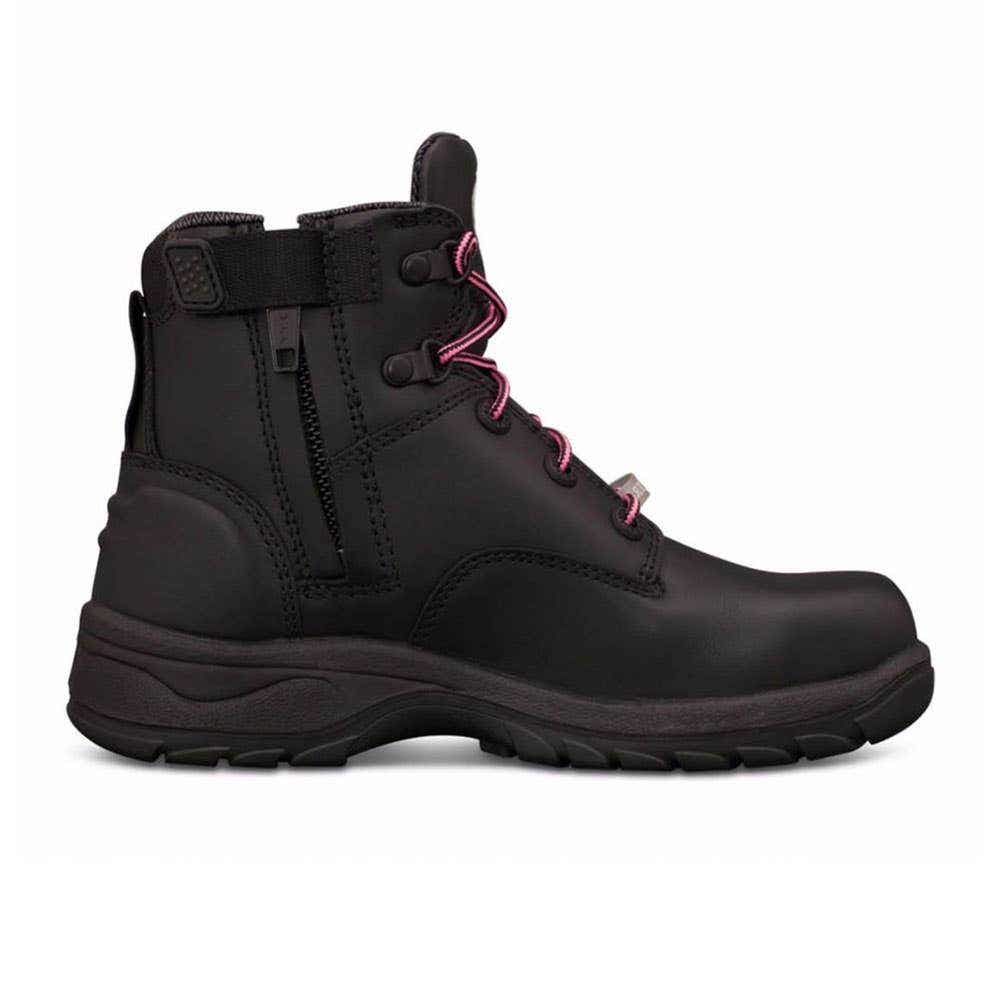 49-445Z Women&#039;s Zip-Up Safety Boots with Rubber Sole 49445Z