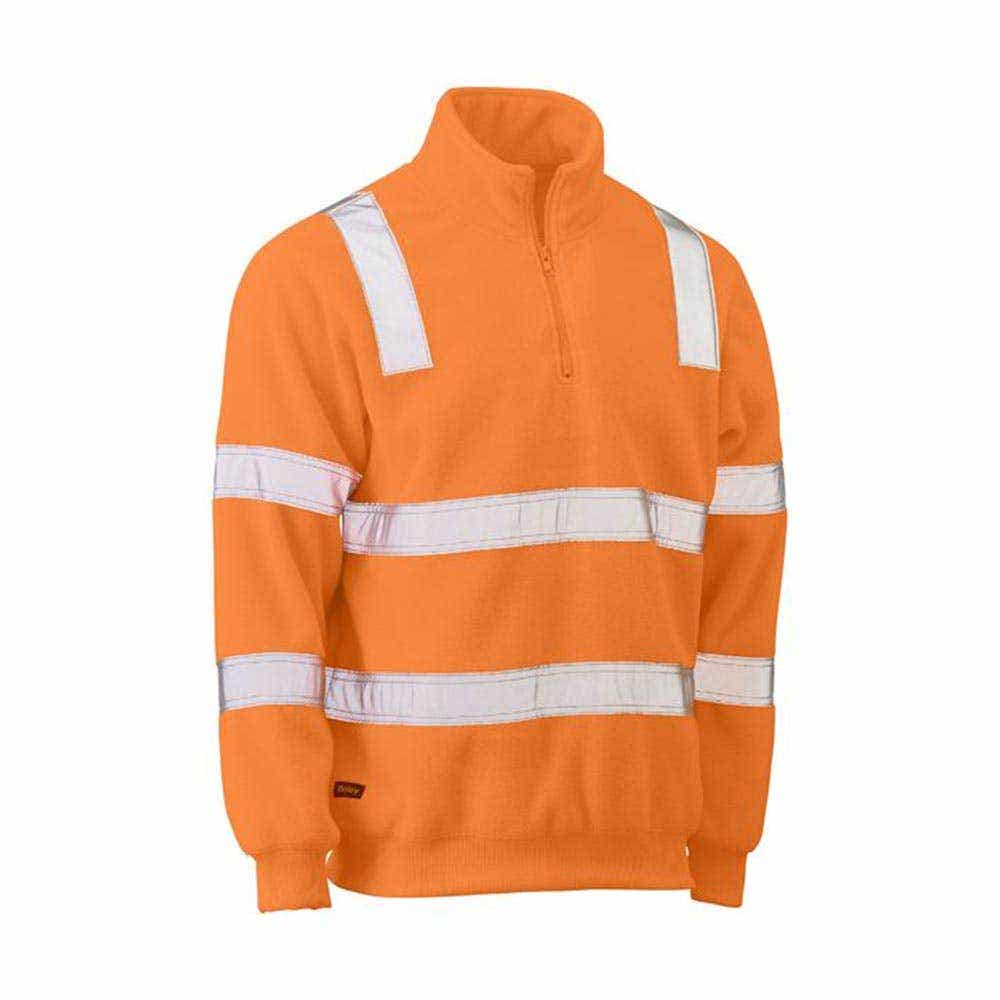 Polar Fleece Jumper Taped Hi Vis Rail Orange 300gsm BK6816T